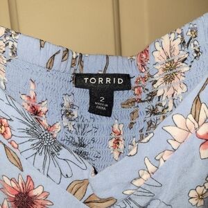 Torrid blue floral dress